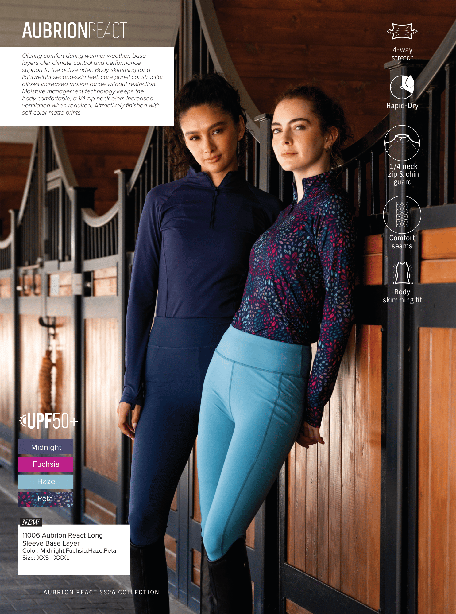 Aubrion React Long Sleeve Base Layer
