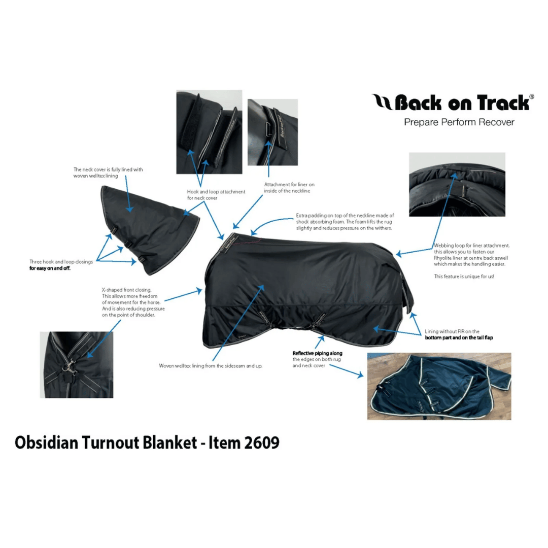 Back on Track Obsidian Turnout Blanket