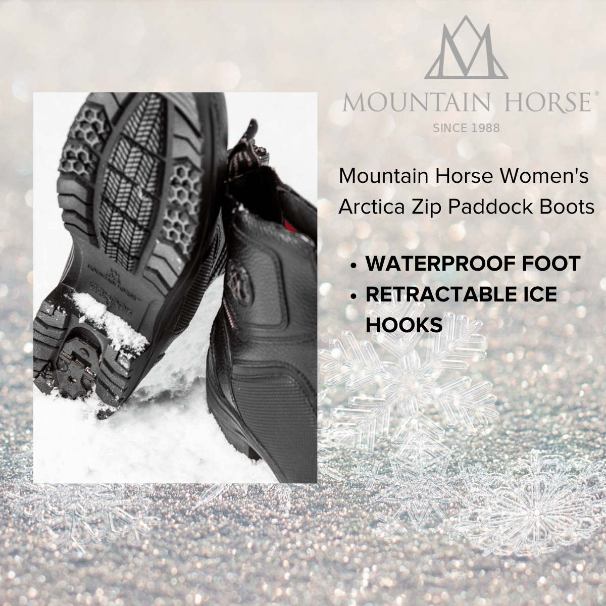 Arctica Zip Paddock Boots with Ice Hooks