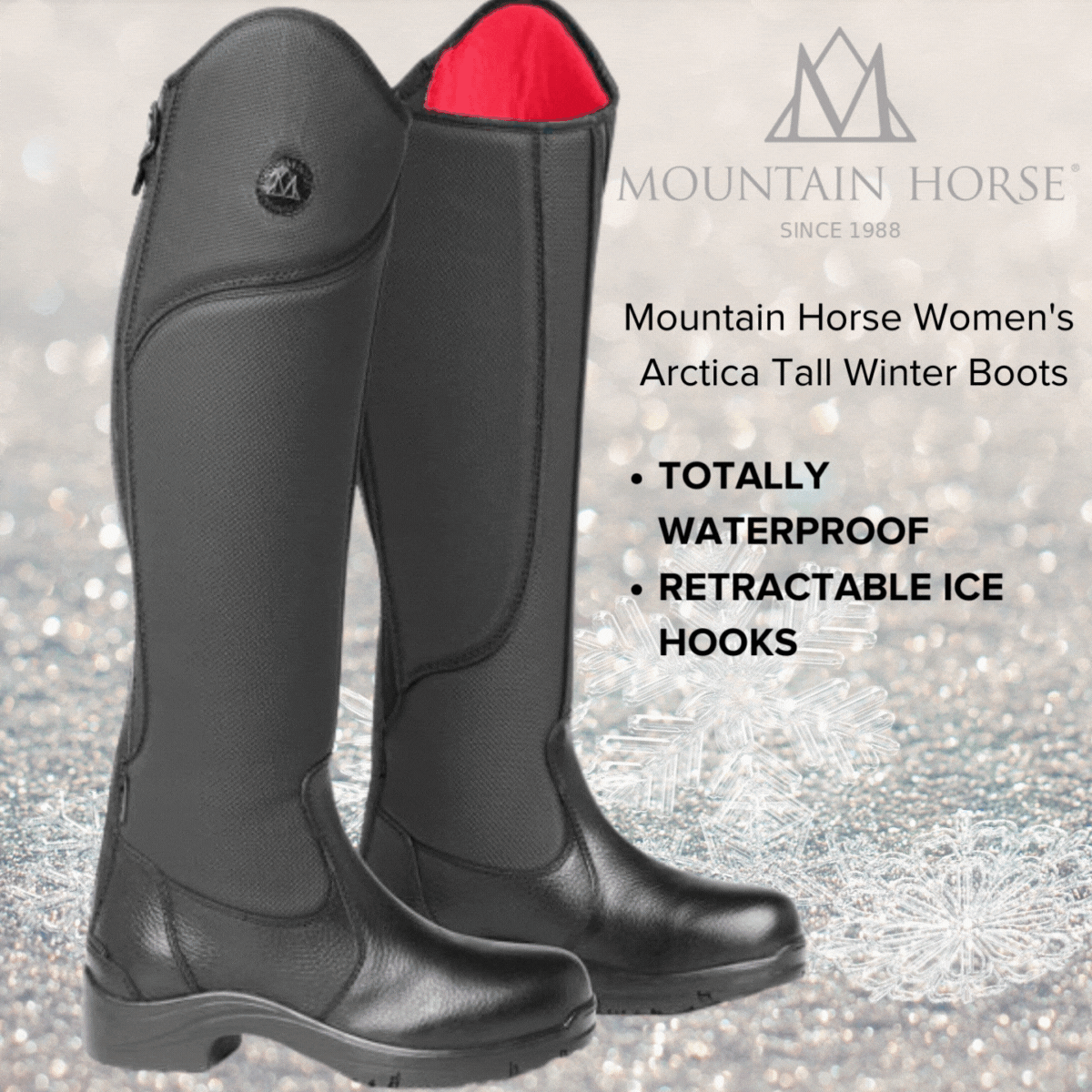 Mountain Horse Tall Arctica Winter Boots with Ice Hooks
