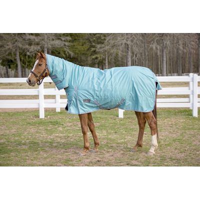 TuffRider 600 D Comfy Winter Combo Neck Turnout Blanket 200g - Turquoise