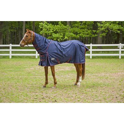 TuffRider 1200 D Comfy Detachable Neck Turnout Sheet - Navy