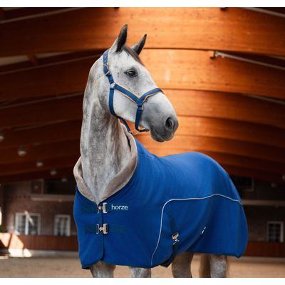 Horze Delemont Cozy Neck Fleece Cooler - Deep Sea Blue