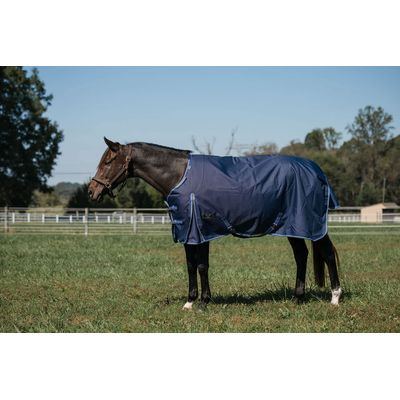 TuffRider Comfy Fit 1200 D RipStop Turnout Medium 200 Adjustable Neck - Navy