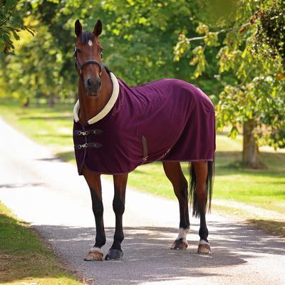 Shires Deluxe Fleece Rug - Black Cherry