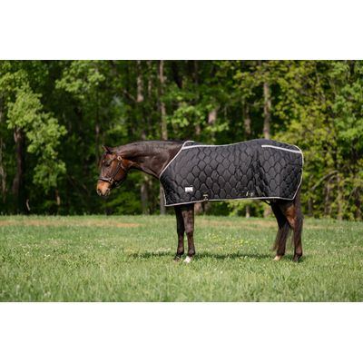TuffRider Shelter Closed Front Heavy Stable Blanket - Black/Grey