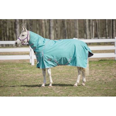 TuffRider 1200 D Comfy Detachable Neck Winter Turnout Blanket 200g - Turquoise