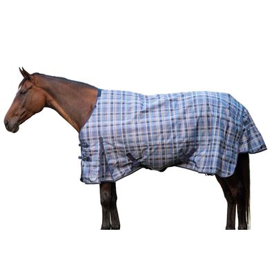 Ovation 1200D Turnout Blanket 180g - Smoke Blue Plaid