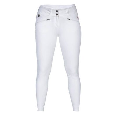 Back on Track Women's Katie Knee Patch Breeches - White