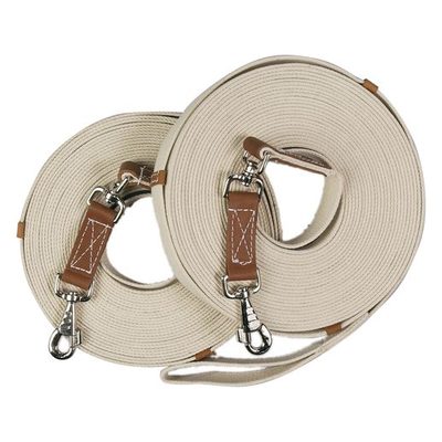 Centaur Cotton Web 50ft Lunge w/Loop - Natural