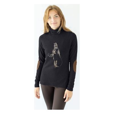 Chestnut Bay Women's Rider Lounge Turtleneck - Almost Black Artful Dodger