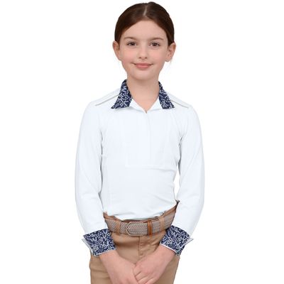 Chestnut Bay Kids' SkyCool Liberty Long Sleeve Show Shirt - White 120