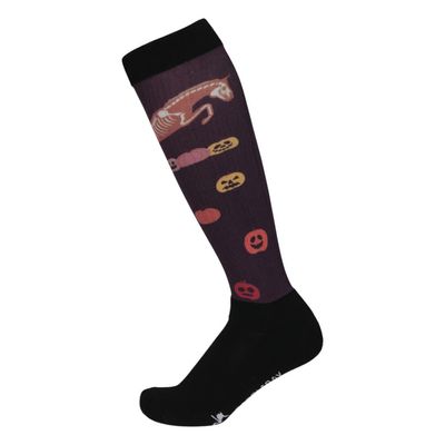 Dapplebay Women's Halloween Slick Boot Socks - Pumpkin Jumper