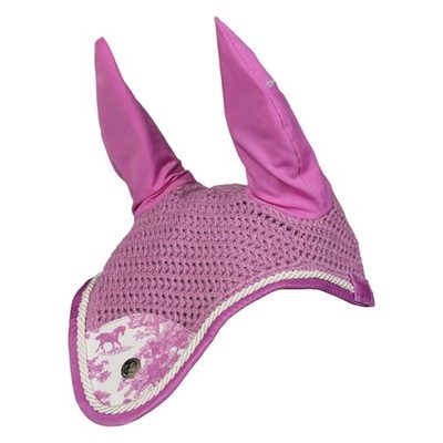 Dapplebay Fly Veil - Rose Equestrian Toile