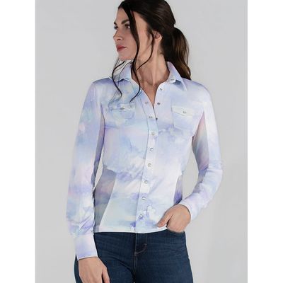 Dapplebay Women's Western Riding Top - Opalite Skies