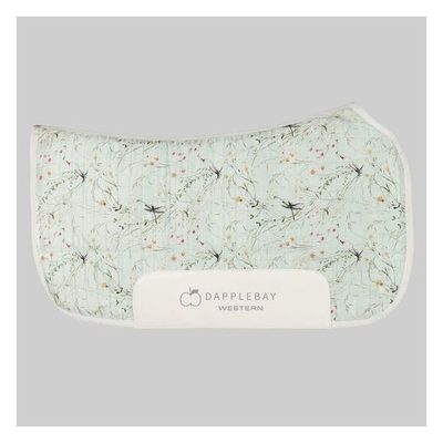 Dapplebay Western Saddle Pad - Teal Dragonfly Meadow