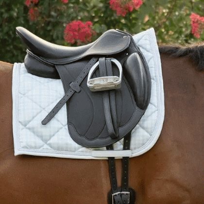 Dapplebay Dressage Saddle Pad - Red Holiday Plaid