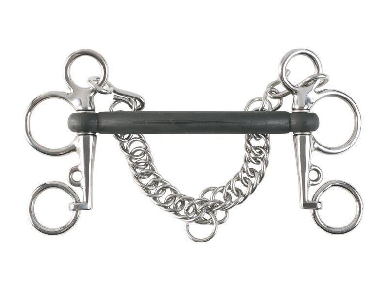 Horze Rubber Mullen Mouth 101mm Pelham Bit