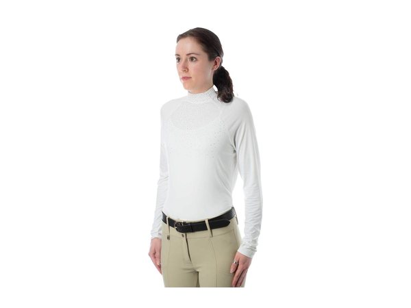 B Vertigo Women's Charlotta Long Sleeved Show Shirt - White