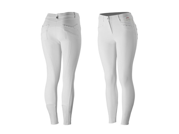 B Vertigo Women's Olivia Full Seat Breeches - Bright White