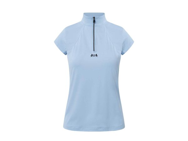B Vertigo Women's Joelle Short Sleeve Training Shirt - Cerulean