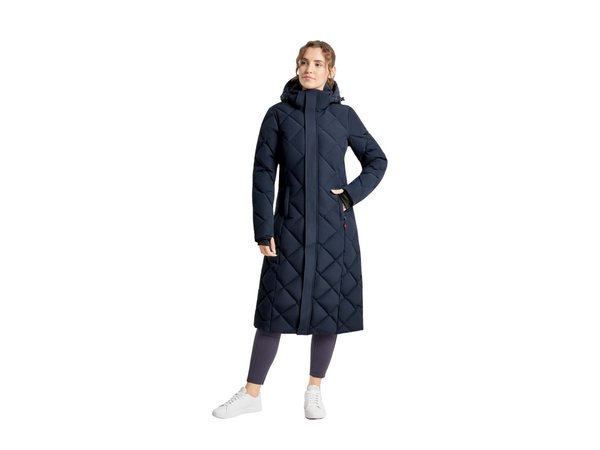 B Vertigo Women's Gem Waxed Padded Long Coat - Salute Navy