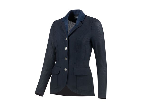 B Vertigo Women's Gabrielle Mesh Show Jacket - Navy Dark Blue