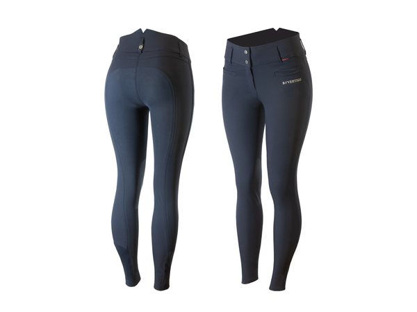 B Vertigo Women's Tiffany Silicone Knee Patch Breeches - Dark Navy