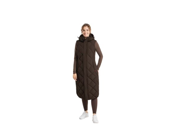 B Vertigo Women's Gem Waxed Padded Long Vest