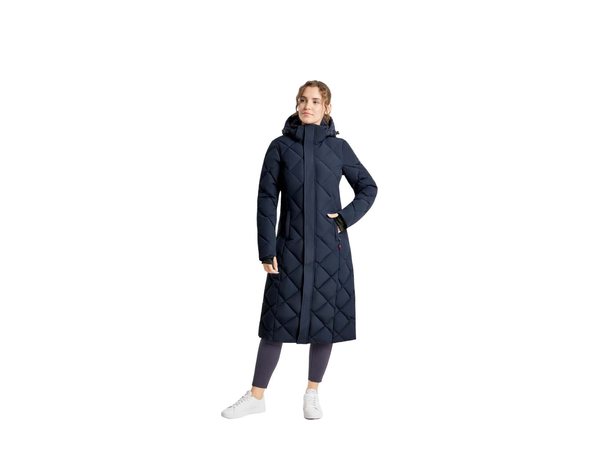 B Vertigo Women's Gem Waxed Padded Long Coat