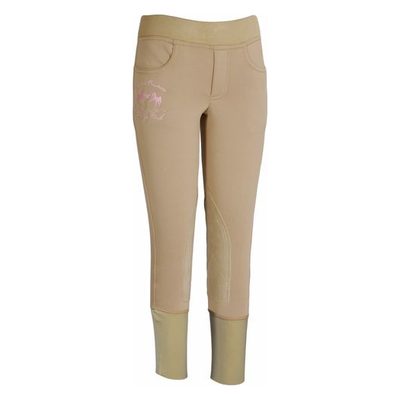 Equine Couture Kids' Riding Club Pull-On Winter Breeches - Safari