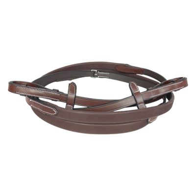 Henri de Rivel GripX Dress Rubber Reins - Australian Nut