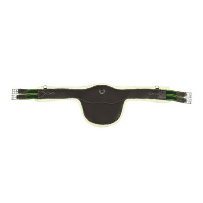 Henri de Rivel Anatomic Jumping Belly Guard Girth w/Sherpa Fleece - Havana
