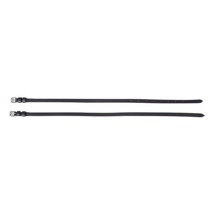 Henri de Rivel Leather Spur Straps w/Plain Buckle - Black