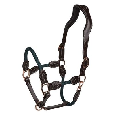 Henri de Rivel Leather Rope Halter - Havana/Hunter