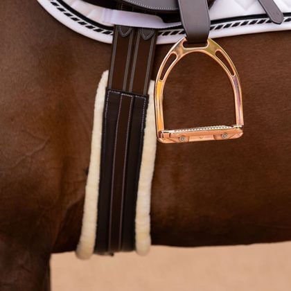 Henri de Rivel Contoured Leather Girth - Havana