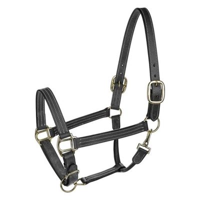 Henri de Rivel Triple Stitched Halter - Black