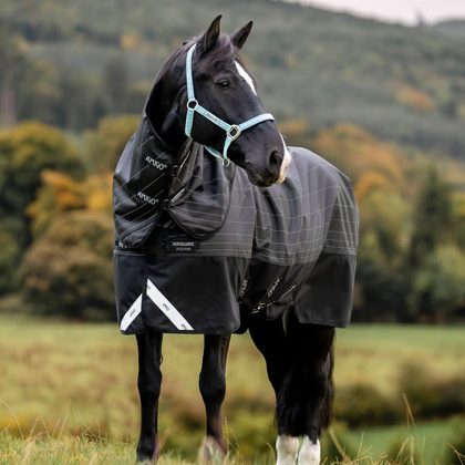 Amigo 1200D FieldSafe Reflectech Plus Turnout 50g - Black/Reflective/Black