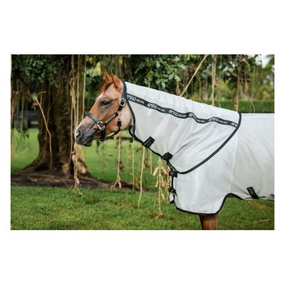 Amigo Bug Rug Stock Horse Hood - Silver/Black
