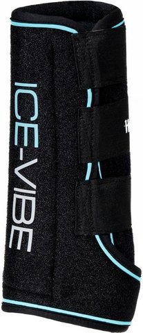 Ice-Vibe Leg Wraps in black and aqua