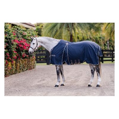 Rambo Optimo Stable Sheet - Navy/Thunderstorm Grey/Silver