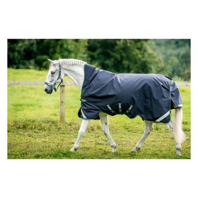 Rambo 1680D Wug Turnout 200g - Navy/Hunter Green/Silver
