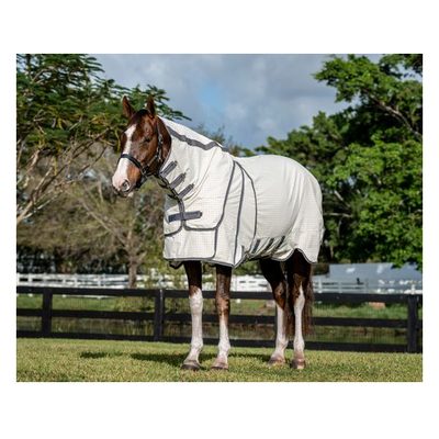 Rambo Optimo Supreme Summer Sheet - Navy Check/Thunderstorm Grey/Silver