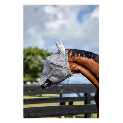 Rambo Fly Mask Plus - Silver/Titanium Grey/Silver
