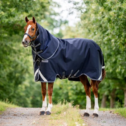 Rambo 1680D Wug Turnout 200g - Navy/Hunter Green/Silver