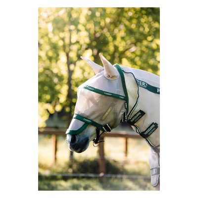 Rambo Fly Mask Plus - Oatmeal/Green