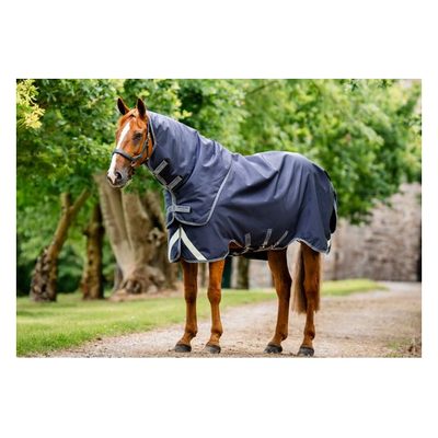 Rambo Duo Ripstop Plus Turnout Bundle - Navy/Thunderstorm Grey/Silver