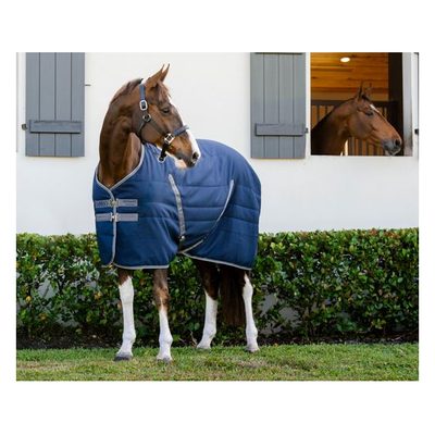Rambo Embossed Lining Stable 100g - Navy/Thunderstorm Grey/Silver