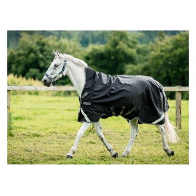 Rambo Wug Turnout 400g - Black/Thunderstorm Grey/Silver