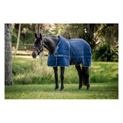 Rambo Optimo Stable Blanket 200g - Navy/Thunderstorm Grey/Silver